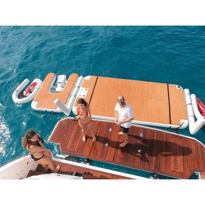 China Fishing Drop Stitch Paltform Sea Air Mattress Air Dock Sip Inflatable Jet Ski Floating Dock for sale