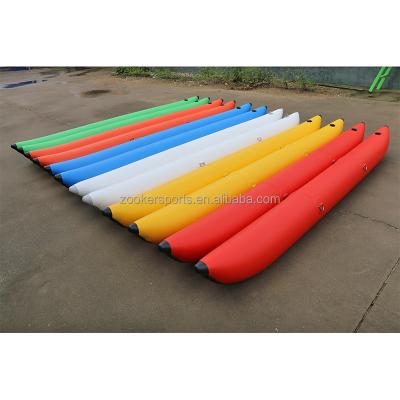 China Wholesale 300x30cm PVC Inflatable Sea Banana Pontoons Boat Tubes For Water Floating Bike L300xDia30cm for sale