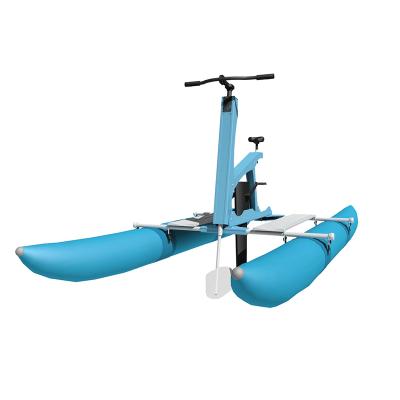 China Lake PVC Pontoons Foldable Booster Aluminum Alloy Frame Inflatable Water Bikes Inflatable Sea Bikes for sale