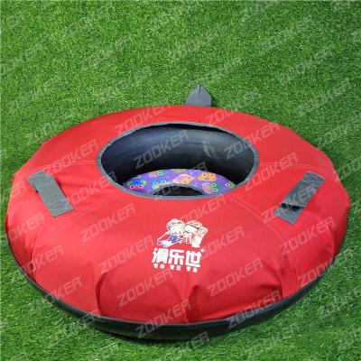 China Snow Sled 90cm 100cm Adults Winter Sports Fabric Sewn Towable Inflatable Snow Sled Snow Tubing for sale