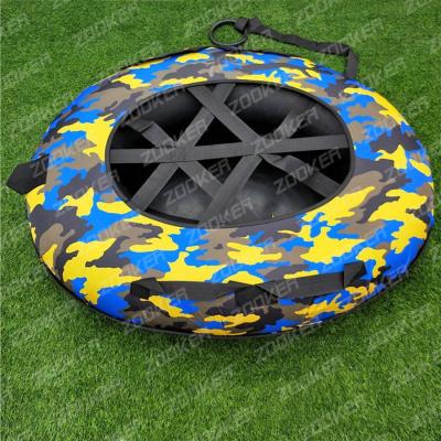 China Snow Sled 120cm 2 Person Hard Bottom Inflatable Rubber Tube Snow Tube Sled for sale