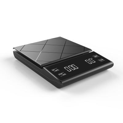 China With 2021 Scale Tray Scale Kitchen Food Weight The New Three Kilogram Coffee Drip Scale With Electronic Timer Disposable Battery for sale