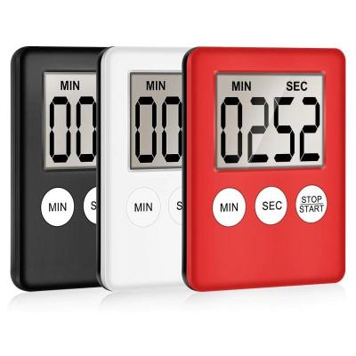 China Modern Electronic Countdown Timers LCD Clock Magnetic Kitchen Tools Large LCD Screen Display Digital Kitchen Timer for sale