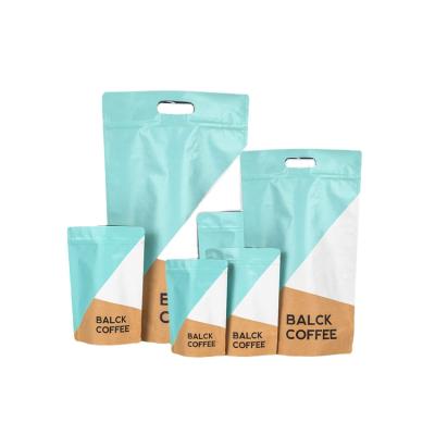 China Window+hanging hole clear aluminum foil coffee bag custom ziplock stand up pouch packaging coffee bags with valve for sale