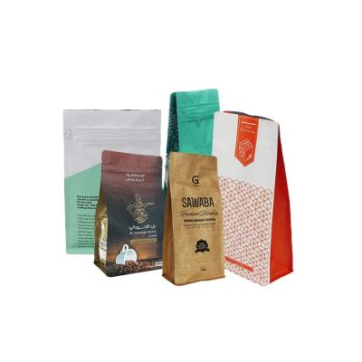 China Custom food stock logo zipper zipper foil stand up pocket valve coffee bag Heshan ch ziplock package for sale