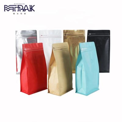 China Recyclable in stock plastic eco 500g kraft paper custom zipper foil resealable holder up coffee packaging pouch for sale