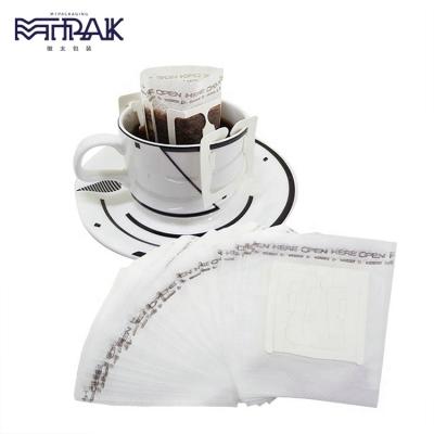 China Hanging Barrier Order Quick Turnaround Ear Drip Coffee Filter Three Side Seal Bag for sale