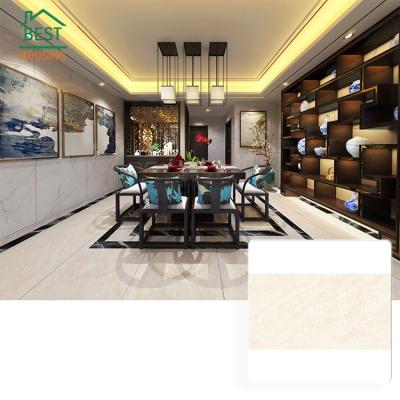 China Wholesale Modern 40*80 Polished Ceramic Tiles Carrara Porcelain Heat Resistant Beige Floor Flooring for sale