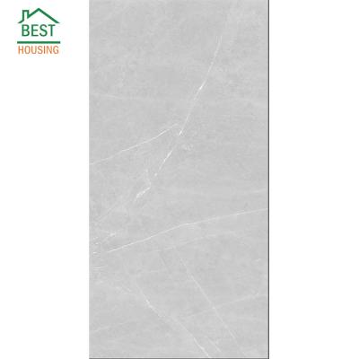 China 80x160 Modern Porcelain Flooring Marble Rustic Matte Surface Light Gray Glazed Floor Tiles for sale