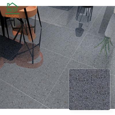 China New Design Firebrick Super Glossy Ceramic Tile 800x800 Flooring Terrazzo Floor Gray High Gloss Look for sale