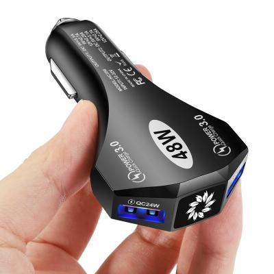 China QC 3.0 Double Car Charger One Quick Tow Two Car QC3.0 Mobile Phone 2USB Mobile Phone Charger for sale