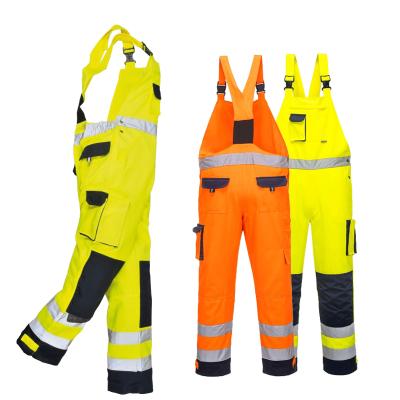 China Wholesale Cotton Workwear Uniforms Pad Safety Bib Orange Flame Retardant Overall Custom for sale