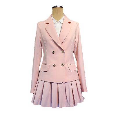 China 2020 Hot Pink School Uniforms High School Uniform Designs High School Uniform Set for sale