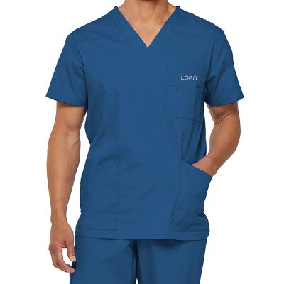 China Doctor Hospital Wholesale Overall Cotton Medical Scrubs Sets Hospital Nurses Uniform Anti-Static Custom for sale