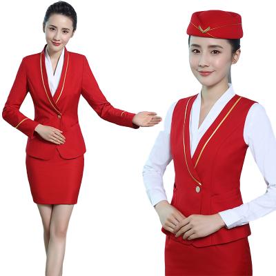 China Wholesale Hot Sale Singapore Airline Stewardess Airline Airline Crew Uniform Custom for sale