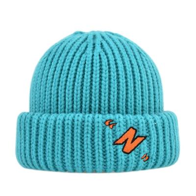 China JOINT High Quality Custom Embroidered Beanie Hat With Logo , Knitted Knit Hat Caps Winter Beanie Hat for sale