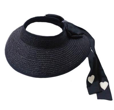 China Wholesale Custom Open Top Picture Straw Visor Hat for sale