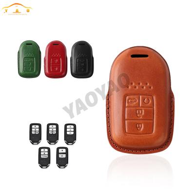 China Protect Car Original Key New Luxury leather car key chain case for Honda Civic HR-V CRV Pilot Accord Jazz Jade Crider Odyssey Vezel City for sale