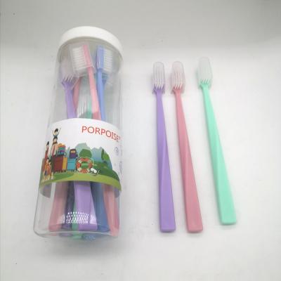 China Other Best Design Hot Selling 3pcs Handle Bamboo Toothbrush With Brush Hair And 3pcs Color Toothbrush In Bottle for sale