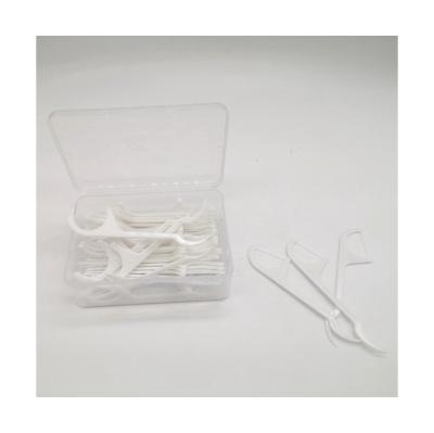 China Disposable Factory Directly Supply Slide Floss Picks Plastic Dental Floss Pick for sale