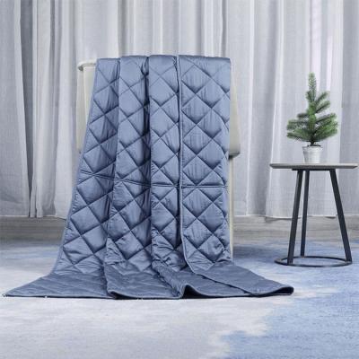 China Bamboo Fiber Weighted Blanket Adult Heavy Comforter Anti-Static Reduce Stress Comforter Promote Deep Sleep Weighted Blanket For Autism Anxiety for sale