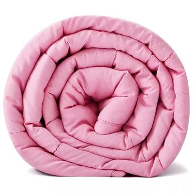 China Anti-Static Custom Weighted Blanket Glass Beads 15lbs Weighted Blanket Double Weighted Cotton Side Blanket for sale