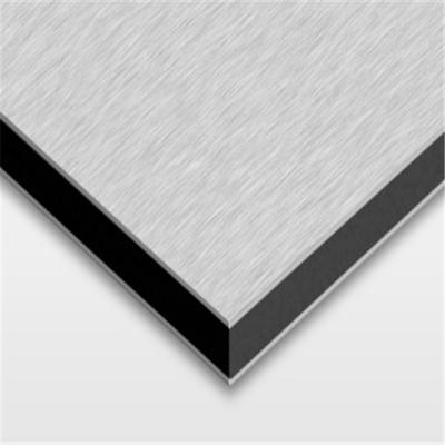 China Hotel brush white silver signage material dibond sheet price 3mm for sale