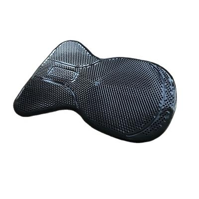 China Anti-slip & Shock Absorption Horse Riding Equestrian Black Plain Gel Pad Anti-slip Silicon Shock Absorption Pad for sale