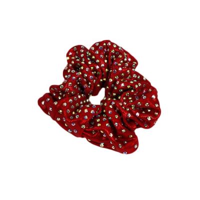 China CSTOWN Breathable Customize Mystical Cheer and Dance Scrunchies with AB Rhinestones for Girls for sale