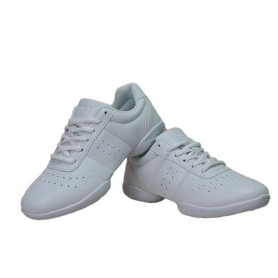 China Breathable Adult White Cheerleading Shoes Athletic Sports Shoes Dance Artistic Training Shoes Competition Gymnastics Sneakers for sale