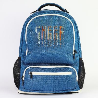 China CSTOWN Breathable Wholesale Sparkle Blue Cheerleading Backpack Custom Made Logo Glitter Backpacks For Girls for sale