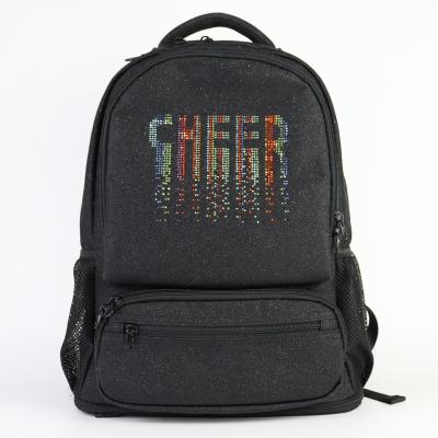 China Breathable Good Quality Fashionable Glitter Cheer Bag Sports Travel Sparkle Backpack For Kids Girls for sale