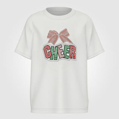 China QUICK DRY Custom Cheerleaders T Shirts Comfy 100% Cotton Logo T-Shirt for sale