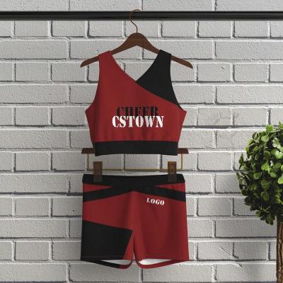 China Breathable Custom Logo Design Cheerleading Uniforms Kids Free Training Wear For Cheerleaders for sale