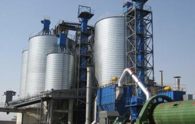 China Galvanized Raw Material Silo Granular Stainless Steel Silo With Conical Roof for sale