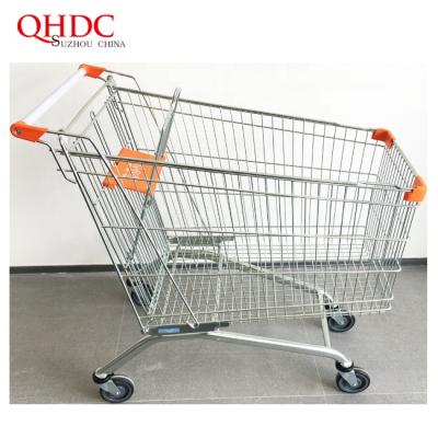 China sustainable & Euro Supermarket Antirust Shopping Trolley, Heavy Duty Shopping Trolley For Supermarket Grocery, Shopping Cart 240lt for sale