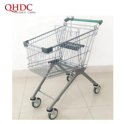 China sustainable & 88L Antirust Steel Trolley Cart Shopping Supermarket for sale