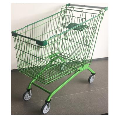 China sustainable & Supermarket Equipments Metal Trolley Antirust Supermarket Shopping Cart For Sale for sale