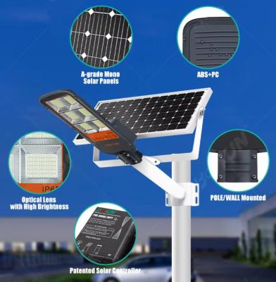 China high lumens  double-arm waterproof solar street lamp road pathway led spilt solar light for sale