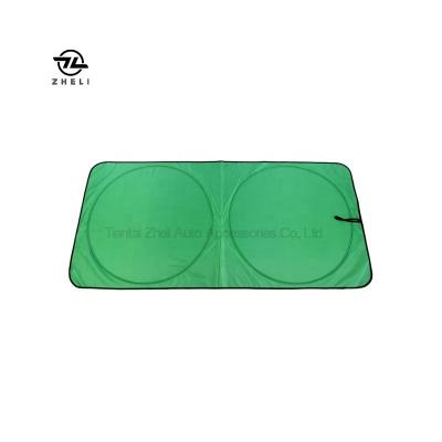 China Collapsible Two Wire Circle Folding Car Sunshades For Front Car Sun Shade for sale