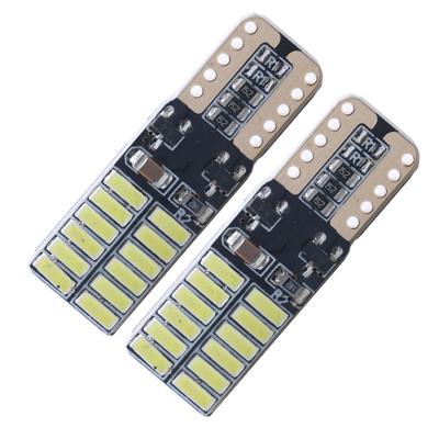 China W5W T10 24SMD 4014 LED Gray Card Plate Lights Clearance Park T10 Bulb for sale