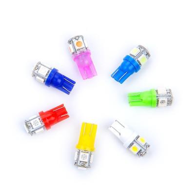 China Car LED T10 W5W 5050 Wedge 5SMD DC 12V License Plate Bulbs Light Beacon Reading T10 Dome Lamp for sale