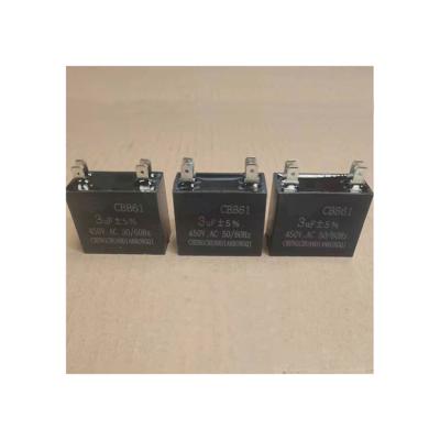 China Motor Starting Capacitor Manufacturer Well Made Black Polypropylene Film Capacitor Fan Capacitor CBB61 for sale