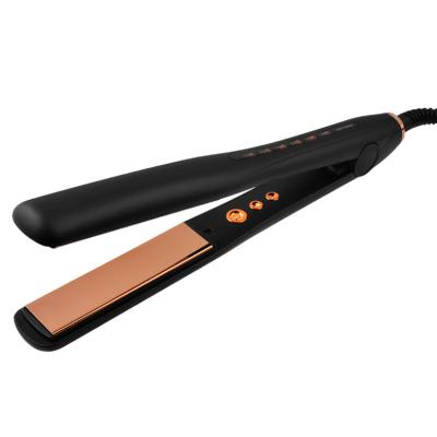 China 360Â ° swivel cord temperature adjustable wide flat iron ionic flat hair straightener for sale