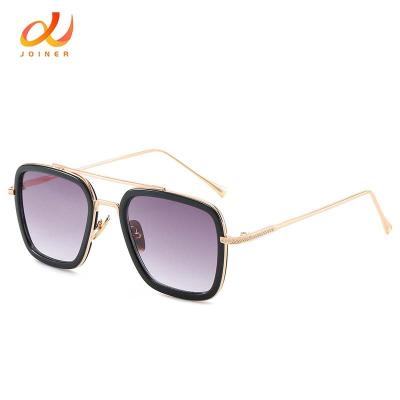 China Fashion Sunglasses 2022 Hot Selling Iron Man Tony Stark Sunglasses Wholesale Cheap Price Men Fashion UV400 Metal Sun Glasses for sale