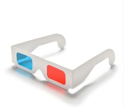 China Fashion Sunglasses Red And Blue 3D Glass Frame 3D Paper Cinema Glasses for sale