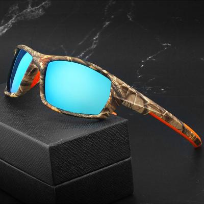 China 2022 Resin Lens Camouflage PC Frame Fashion Fishing Motor Blue Sport Training Polarized Sunglasses for sale