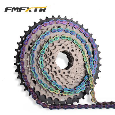 China BMX FMFXTR Bicycle Chain 6 7 8 9 10 11 Speed ​​Velocidade TI Gold Silver Mountain Road Titanium Plated MTB Bike Chains Part 116 Links for sale