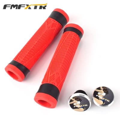 China Comfortable BMX FMFXTR MTB BMX Mountain Bike Grip Bar Grips Silicone Non-Slip Soft Grips With Aluminum Bar Mounts Bicycle Grips for sale