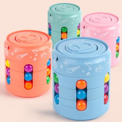 China Stress Release Stir New Ring Can Rotating Thinking Magic Bean Cube Toy Ability Training Decompression Bean Puzzle Cube Toys Children Magical for sale